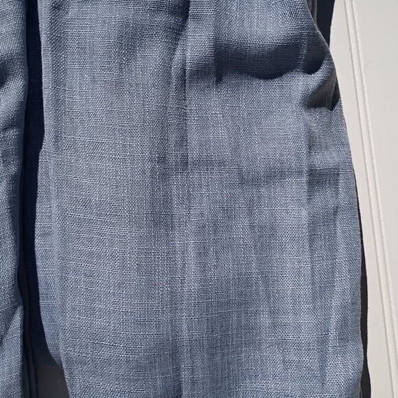 WEST LAKE Faux Linen Curtain Panels 41 x 91 Dusty Blue Pinch Pleat SET OF 4 - Picture 12 of 16